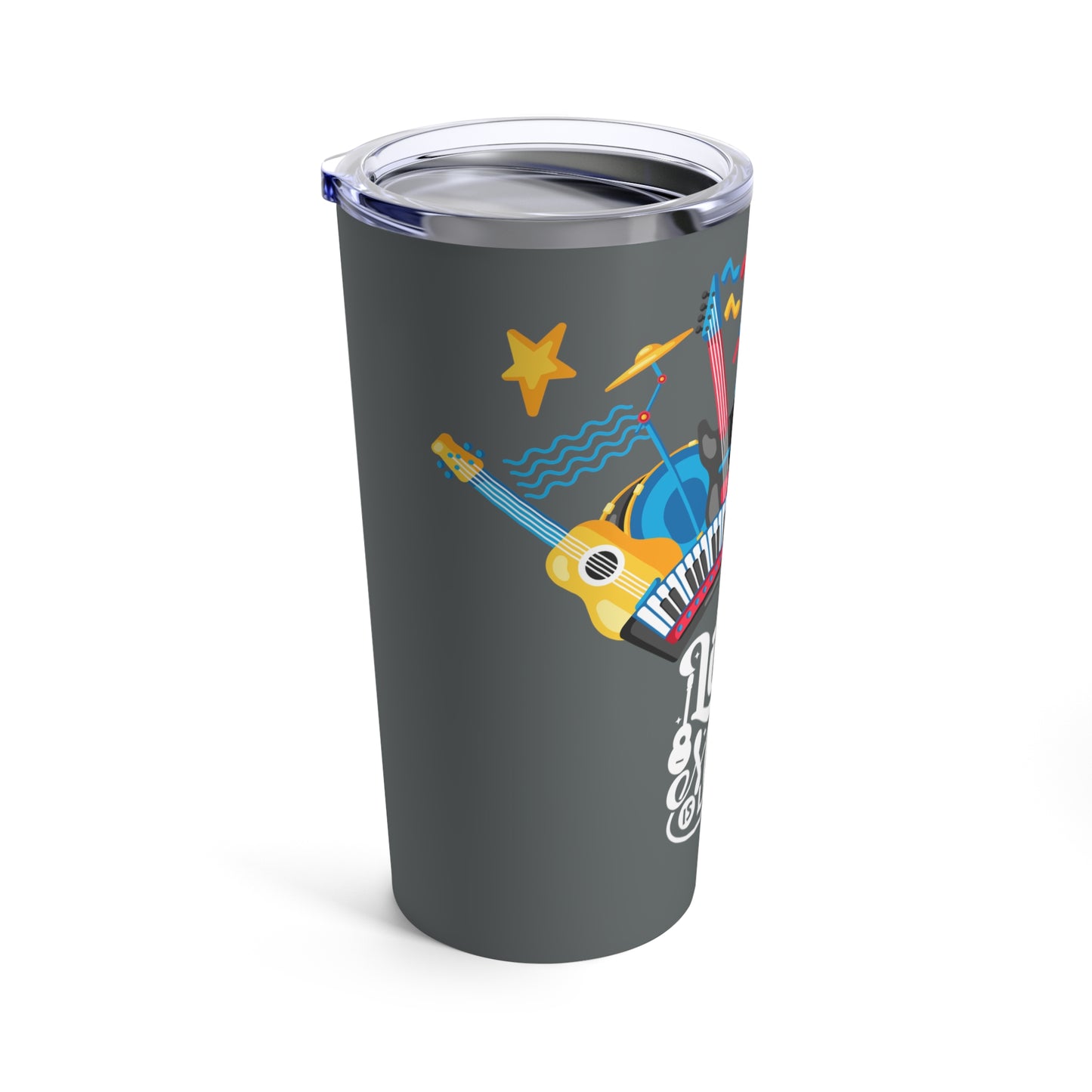 Gray Tumbler for Music Lovers 20oz