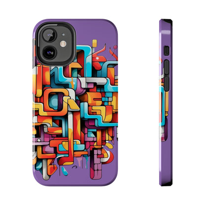 Light Purple Tough Phone Cases - Graffiti Design