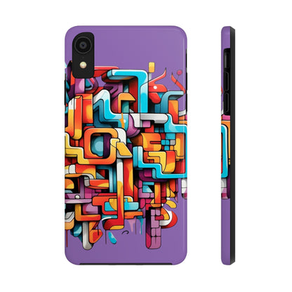 Light Purple Tough Phone Cases - Graffiti Design