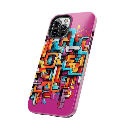 Fuschia Tough Phone Cases - Graffiti Design