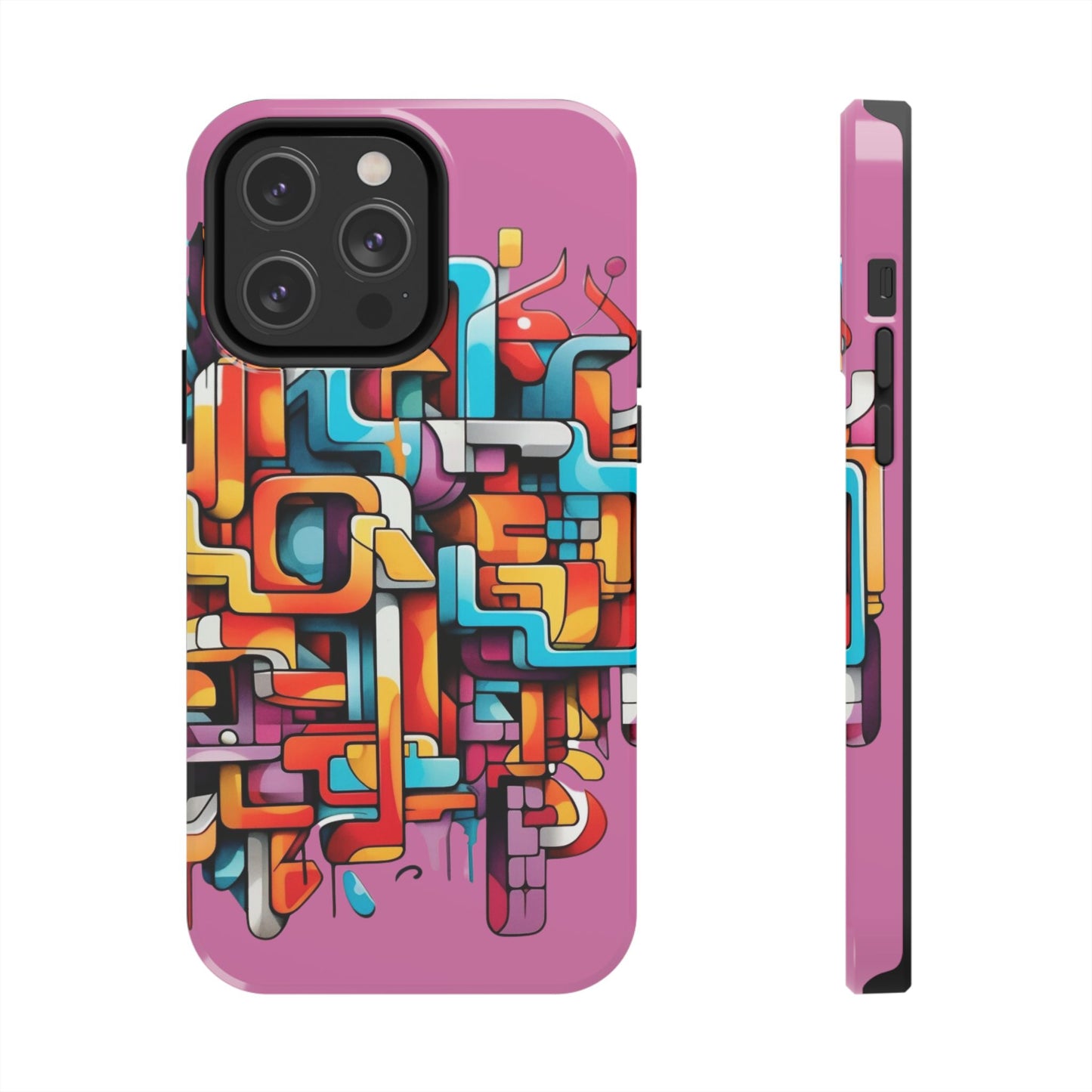 Pink Tough Phone Cases - Graffiti Design