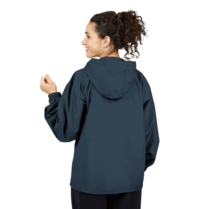 Champion Packable Anorak Jacket – Water-Resistant Lightweight Windbreaker with JC Digital Print (Unisex)