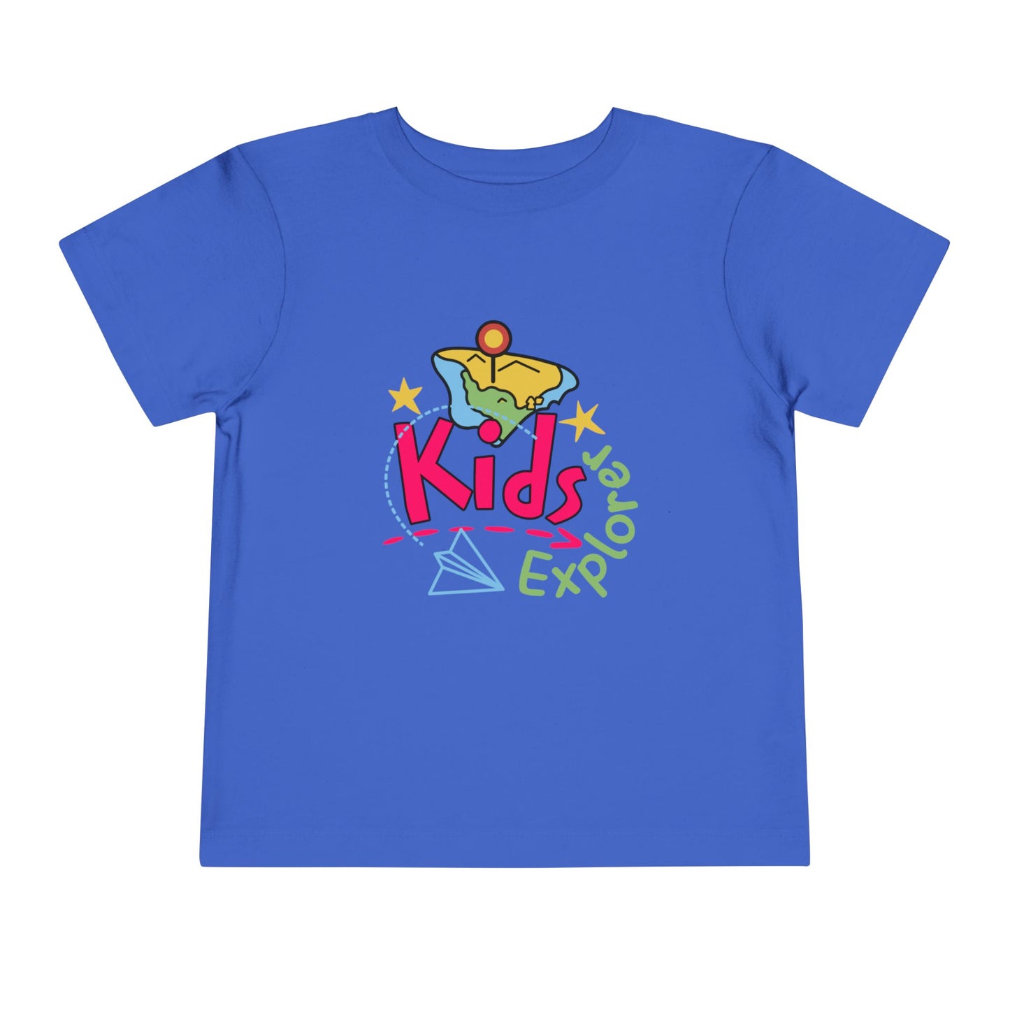 Kids Explore Toddler Tee — Colorful Adventure Graphic T-Shirt for Curious Little Explorers