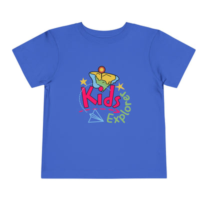 Kids Explore Toddler Tee — Colorful Adventure Graphic T-Shirt for Curious Little Explorers