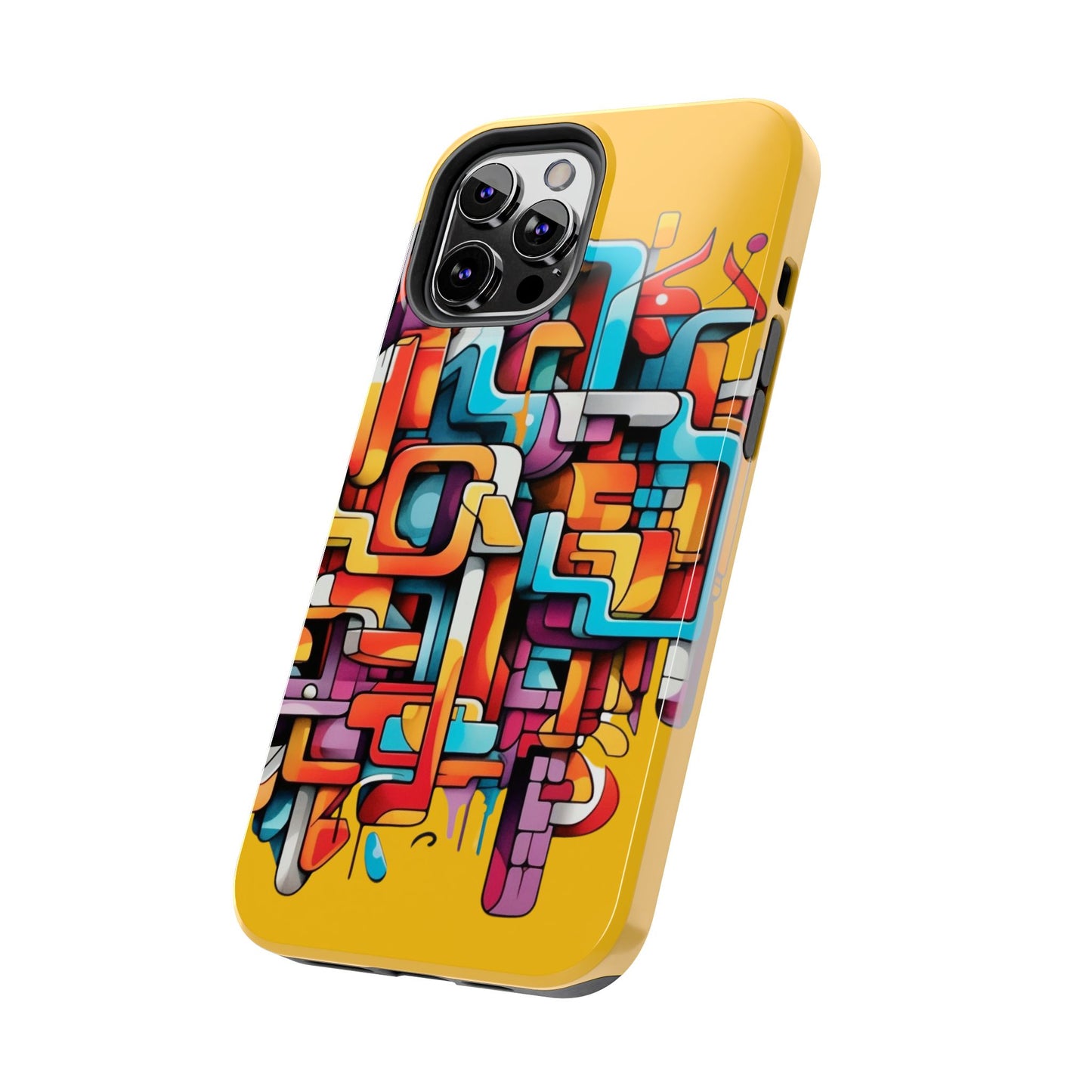 Yellow Tough Phone Cases - Graffiti Design