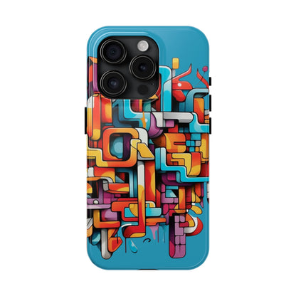 Blue Tough Phone Cases - Graffiti Design