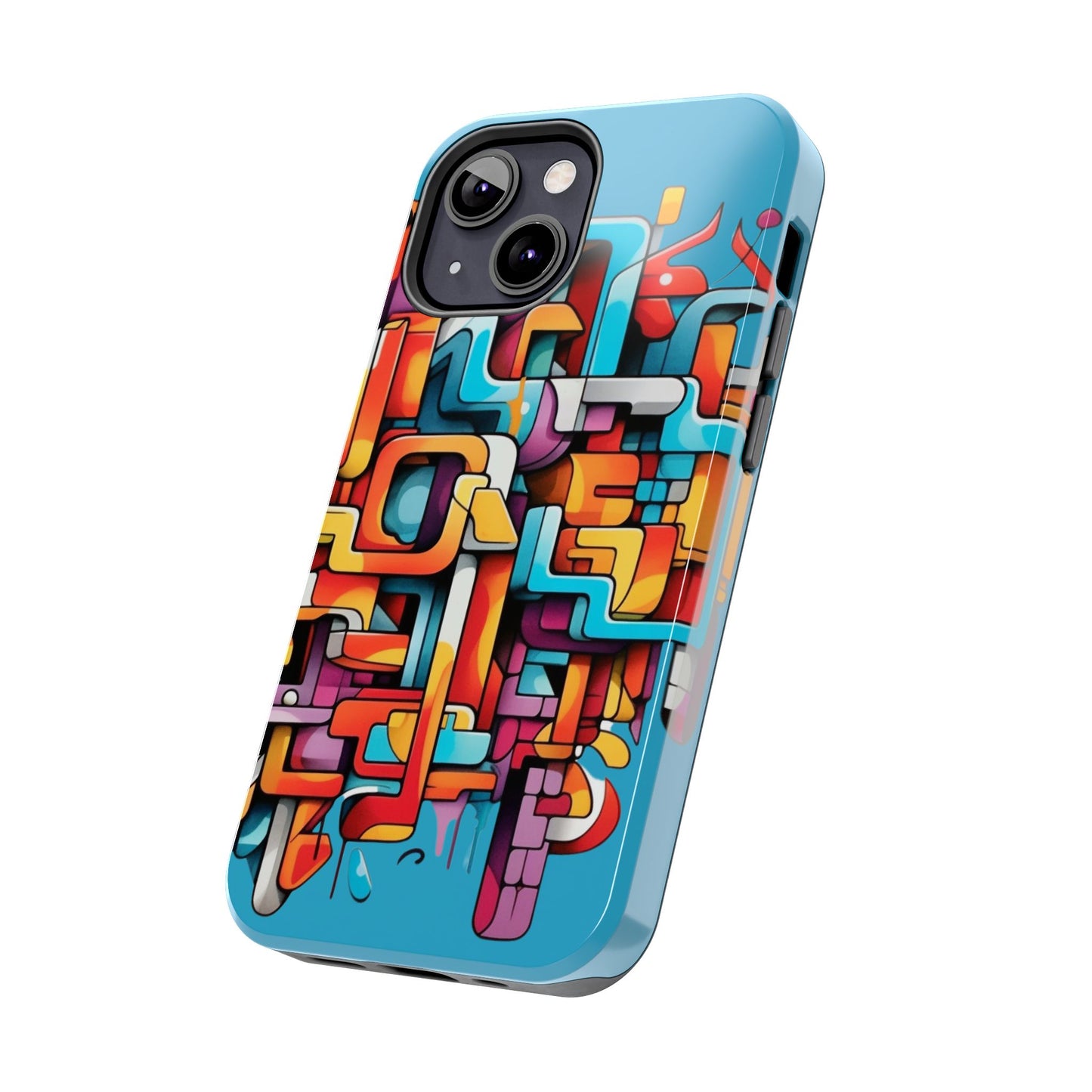 Blue Tough Phone Cases - Graffiti Design