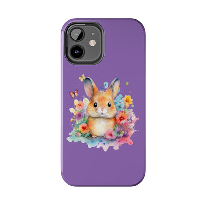 Light Purple Tough Phone Cases Rabbit Design