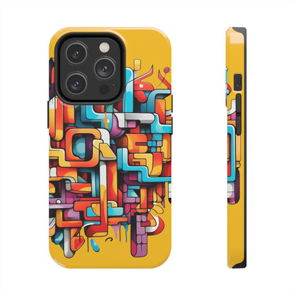 Yellow Tough Phone Cases - Graffiti Design