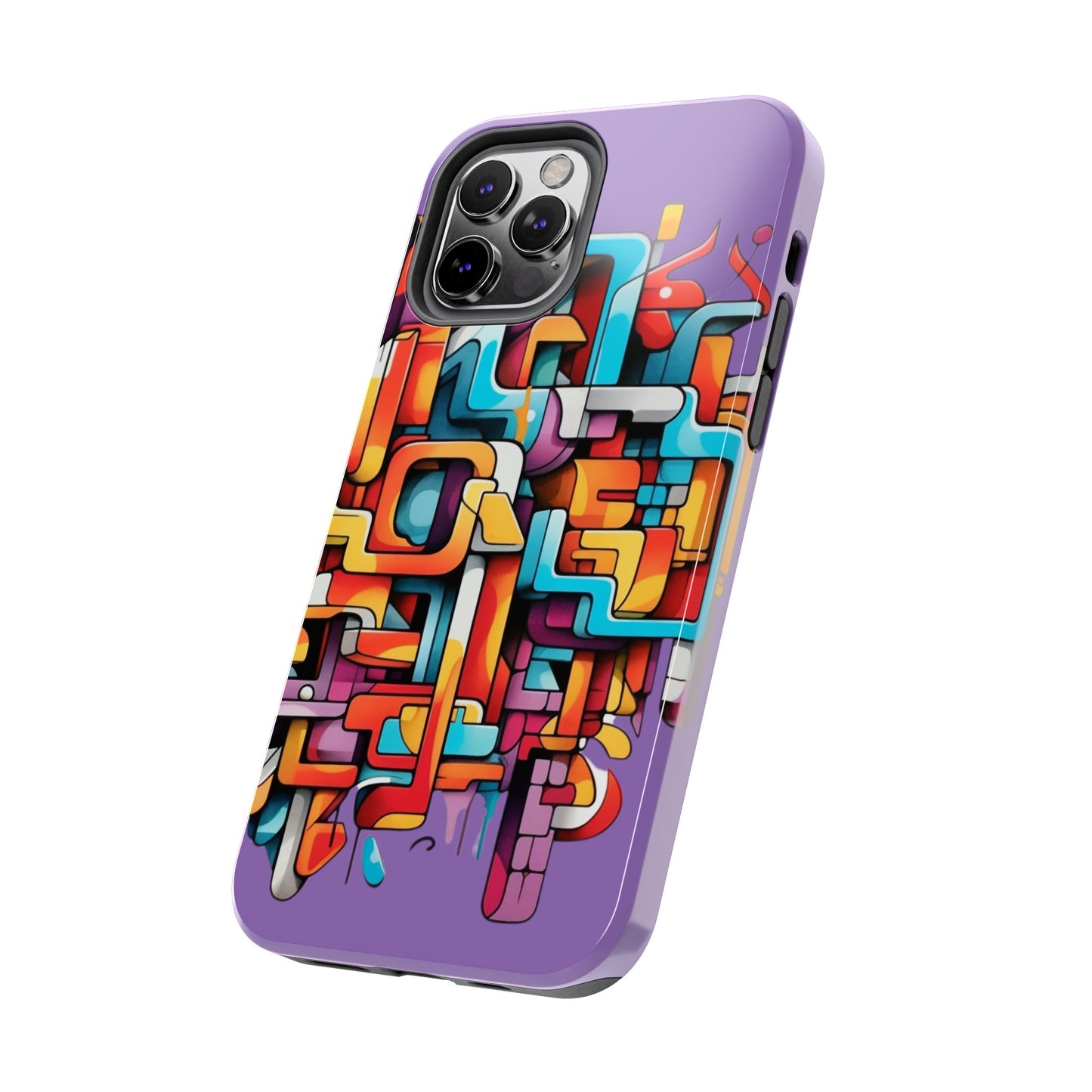 Light Purple Tough Phone Cases - Graffiti Design