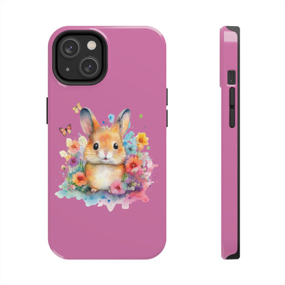 Like Pink Tough Phone Cases Rabbit Design