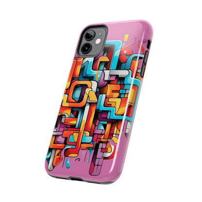 Pink Tough Phone Cases - Graffiti Design