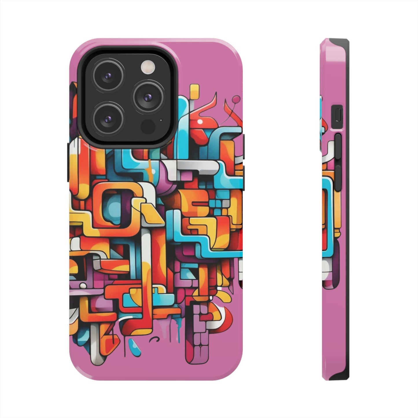 Pink Tough Phone Cases - Graffiti Design