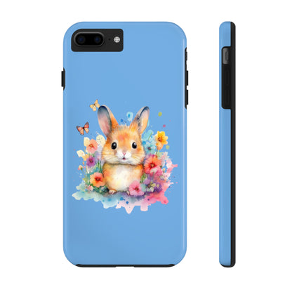 Light Blue Tough Phone Cases Rabbit Design