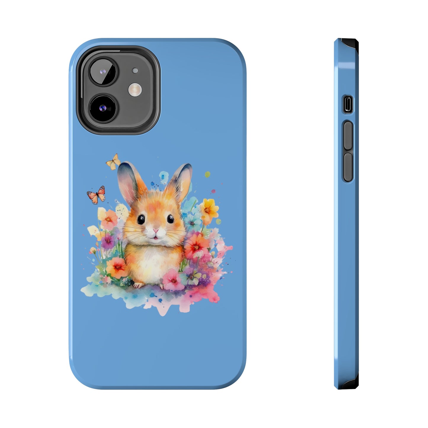 Light Blue Tough Phone Cases Rabbit Design