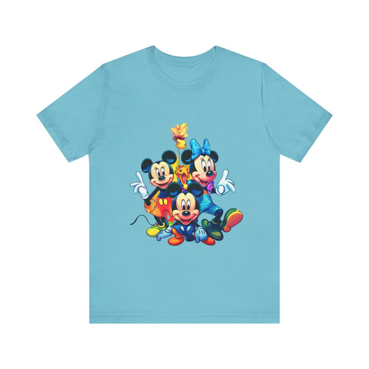 Disney Print tshirt, Mickey Mouse, t-shirt for kids, teen sleeveless, adult shirt, colorful summer apparel, men women clothe, printed