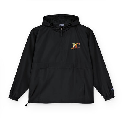 Champion Packable Anorak Jacket – Water-Resistant Lightweight Windbreaker with JC Digital Print (Unisex)