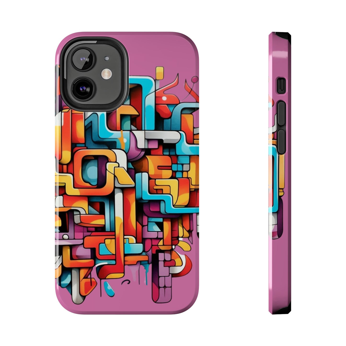 Pink Tough Phone Cases - Graffiti Design