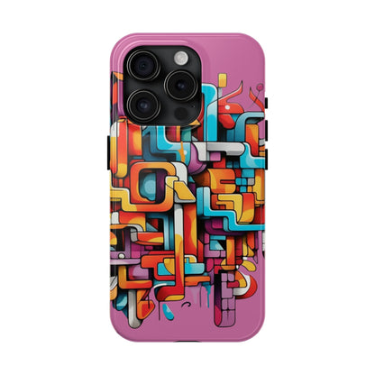 Pink Tough Phone Cases - Graffiti Design