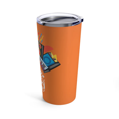 Orange Tumbler for Music Lovers 20oz