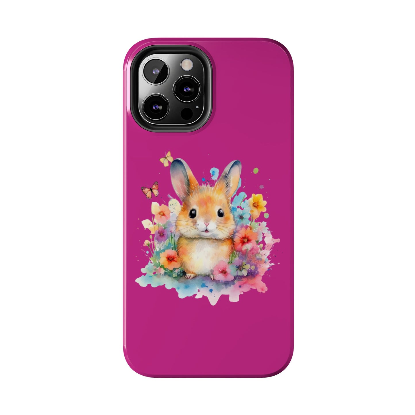 Pink Tough Phone Cases Rabbit Design