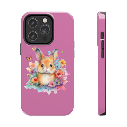 Like Pink Tough Phone Cases Rabbit Design