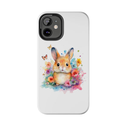 White Tough Phone Cases Rabbit Design