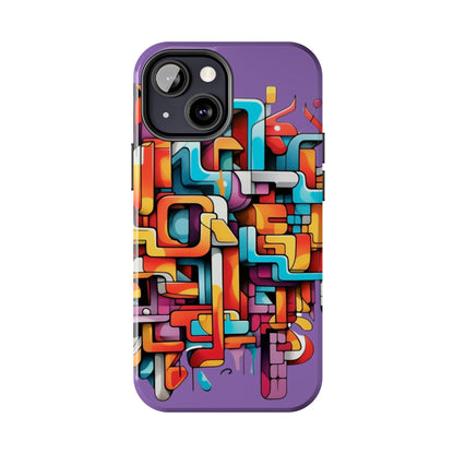 Light Purple Tough Phone Cases - Graffiti Design