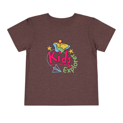 Kids Explore Toddler Tee — Colorful Adventure Graphic T-Shirt for Curious Little Explorers
