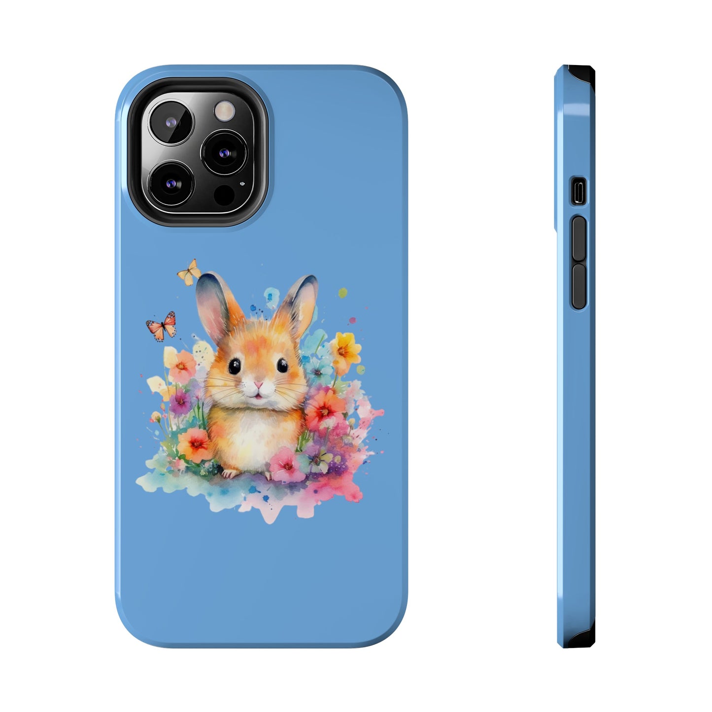 Light Blue Tough Phone Cases Rabbit Design