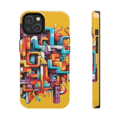 Yellow Tough Phone Cases - Graffiti Design