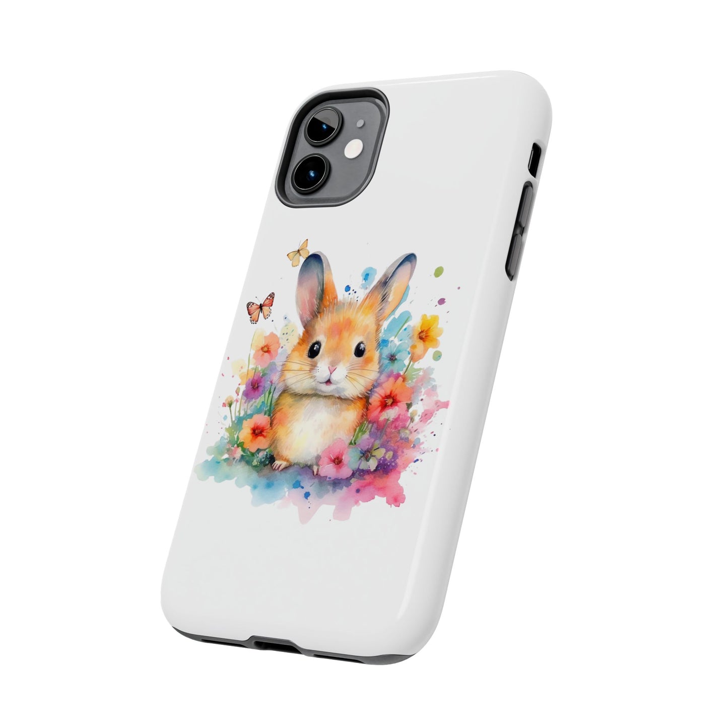 White Tough Phone Cases Rabbit Design