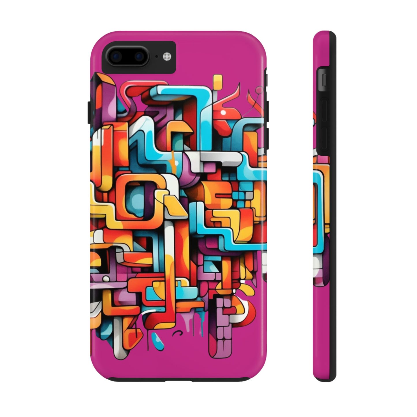 Fuschia Tough Phone Cases - Graffiti Design