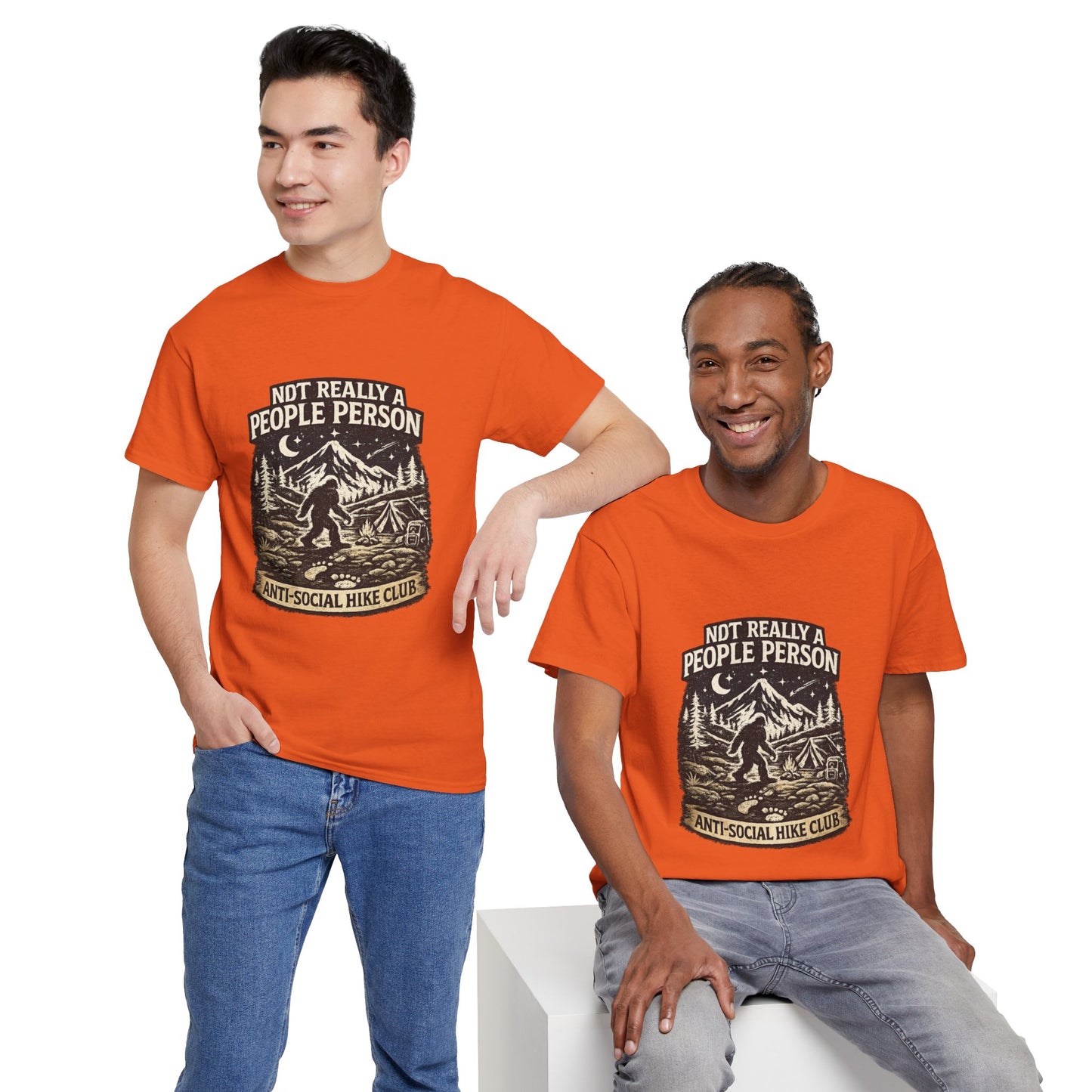 Men’s Funny Hiking T Shirt – Not Really a People Person Anti Social Hike Club Tee