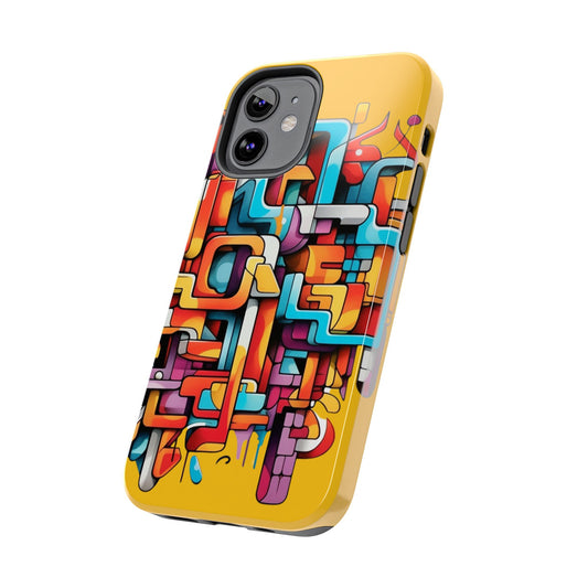 Yellow Tough Phone Cases - Graffiti Design