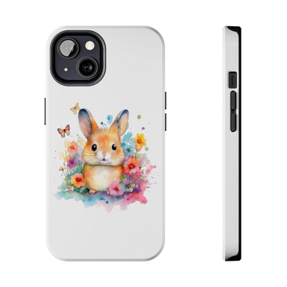 White Tough Phone Cases Rabbit Design