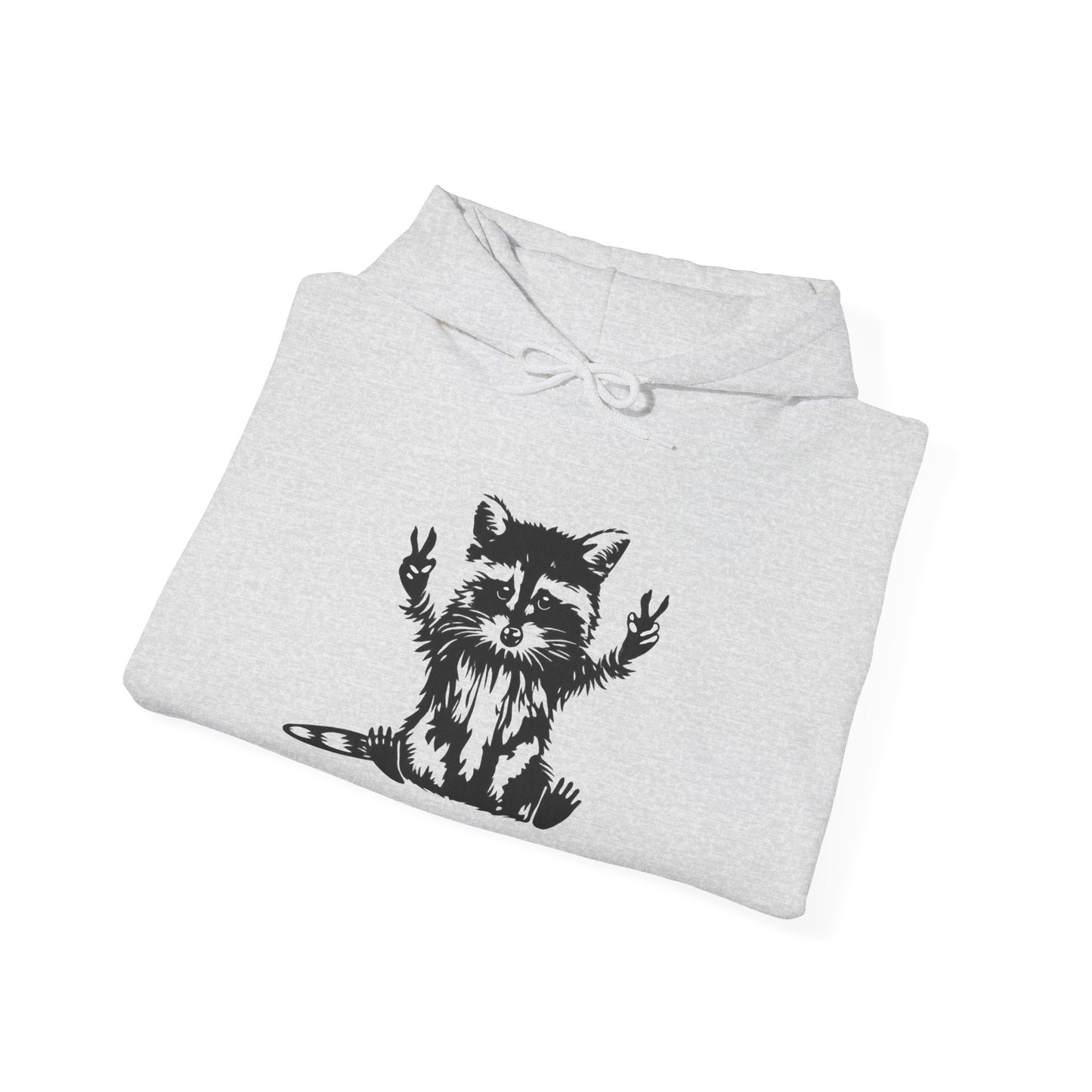 Women's Yellow Raccoon Graphic Hoodie – Soft Cotton Blend Pullover Sweatshirt
