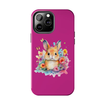 Pink Tough Phone Cases Rabbit Design