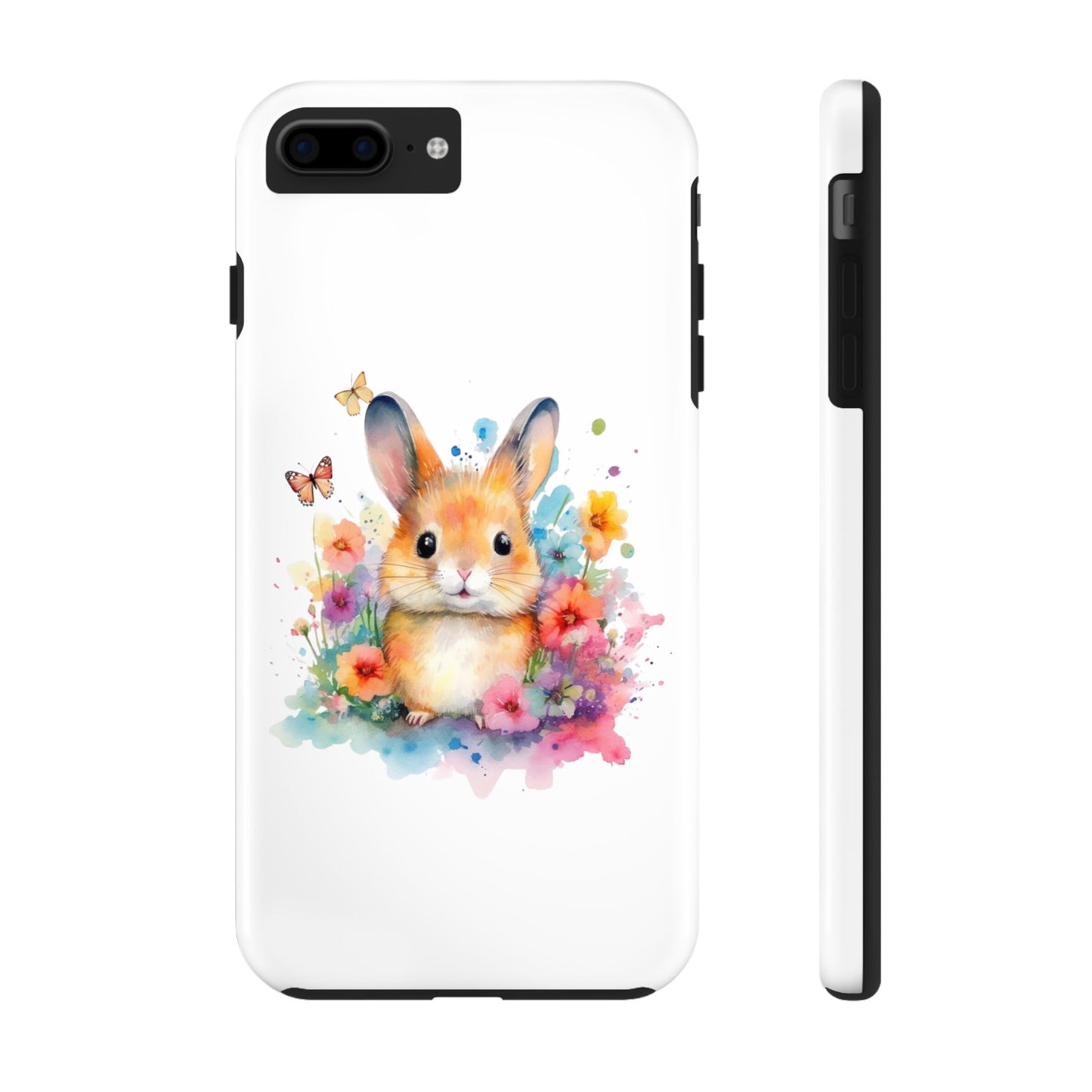 White Tough Phone Cases Rabbit Design