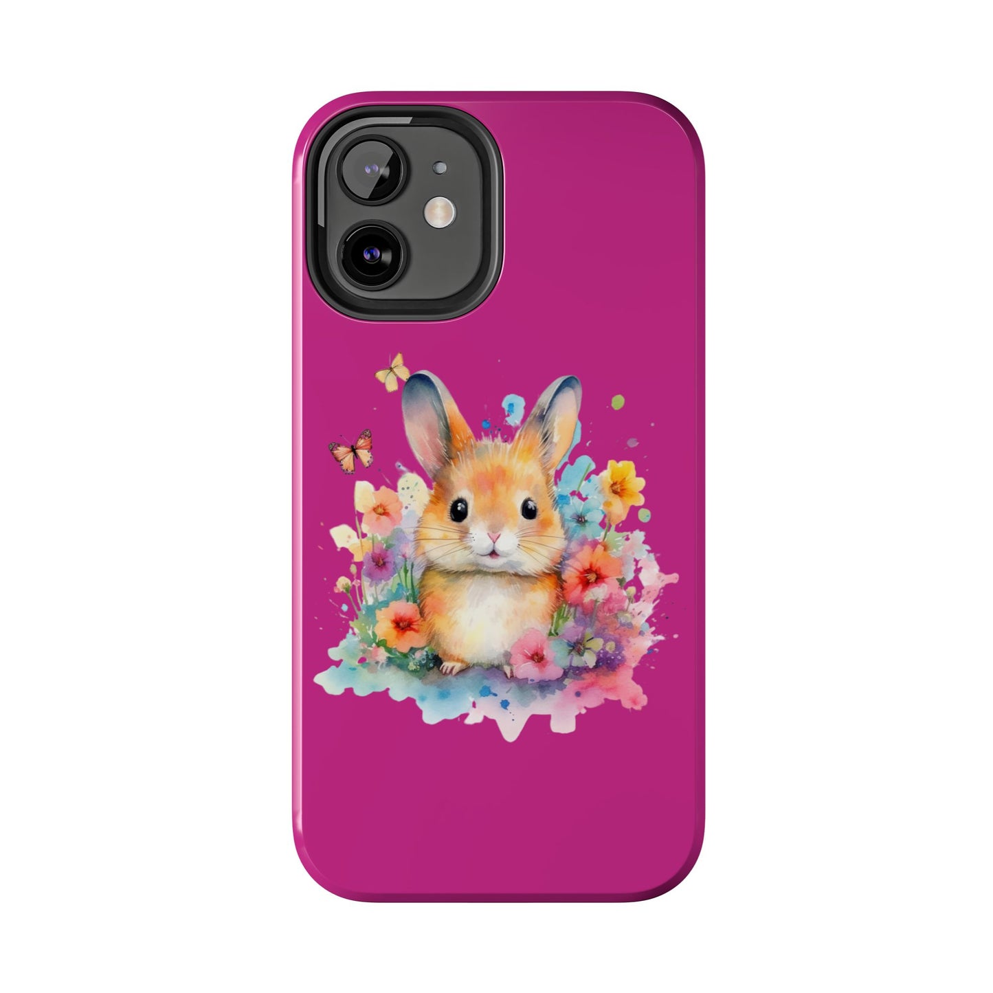 Pink Tough Phone Cases Rabbit Design