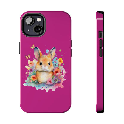 Pink Tough Phone Cases Rabbit Design