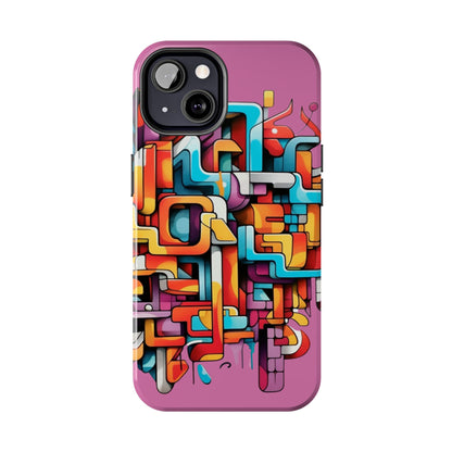 Pink Tough Phone Cases - Graffiti Design