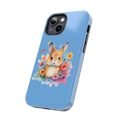 Light Blue Tough Phone Cases Rabbit Design