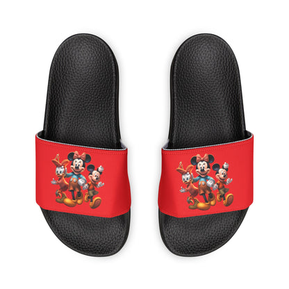 Women's PU Slide Sandals with Disney Characters