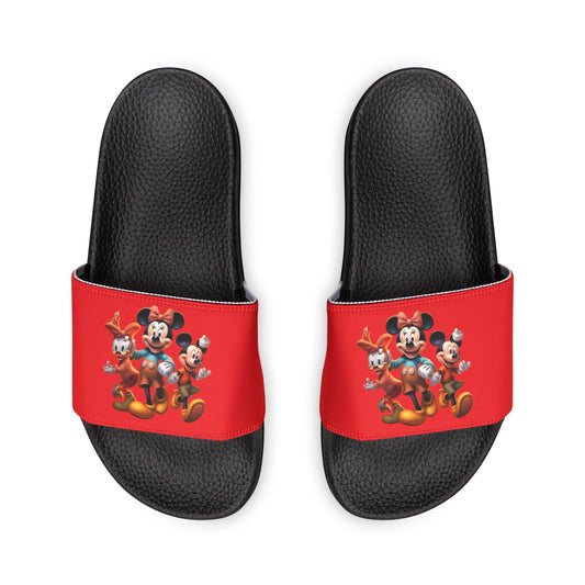 Women's PU Slide Sandals with Disney Characters