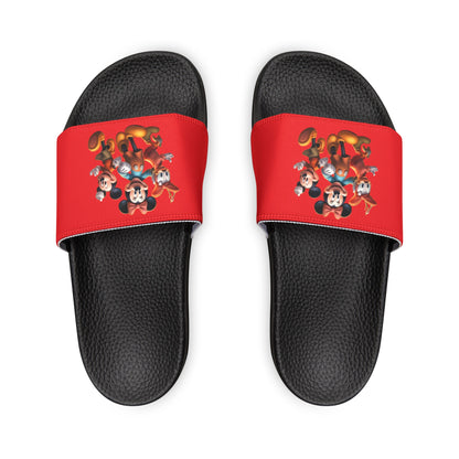 Women's PU Slide Sandals with Disney Characters