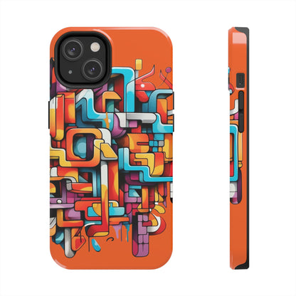 Orange Tough Phone Cases - Graffiti Design