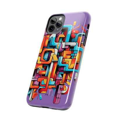 Light Purple Tough Phone Cases - Graffiti Design