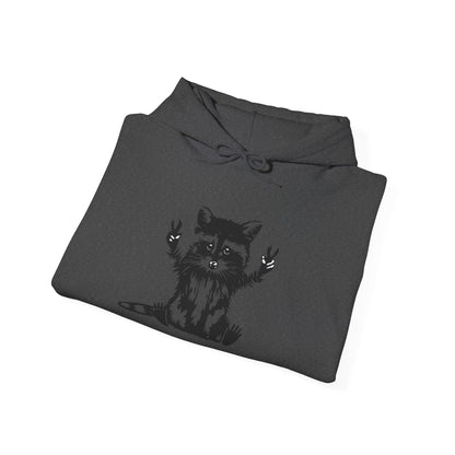 Women's Yellow Raccoon Graphic Hoodie – Soft Cotton Blend Pullover Sweatshirt