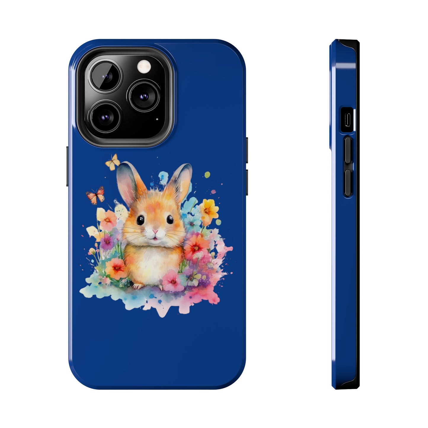 Dark Blue Tough Phone Cases Rabbit Design